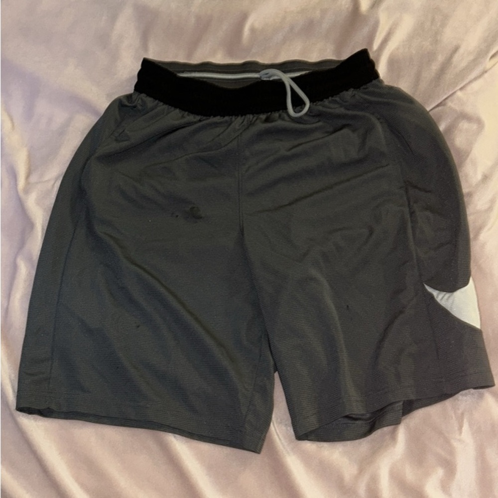 Nike Men's Black and Gray Athletic Shorts